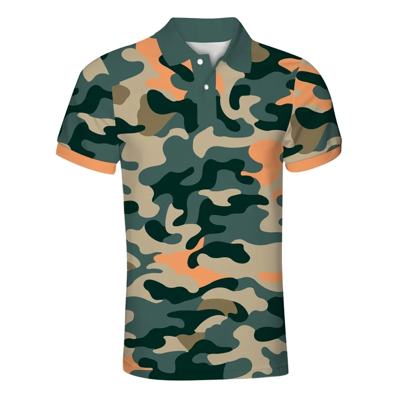 

US Size 2021 New Summer Mens Polo Shirt Casual 3D Printed Colorful Patterns Long Sleeves Streetwear Male Shirts Tee Tops