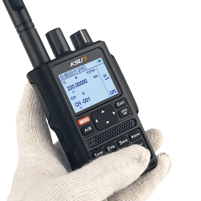 

KSUN Walkie Talkie 10W High Power X-UV98D Full Band GPS Positioning Dual Display Multifunction Outdoor Handheld 100km CB Radio