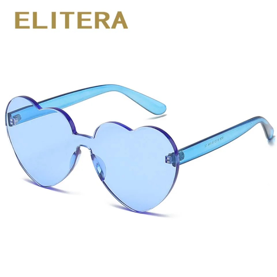 Женские цветные солнцезащитные очки ELITERA брендовые дизайнерские безрамные в