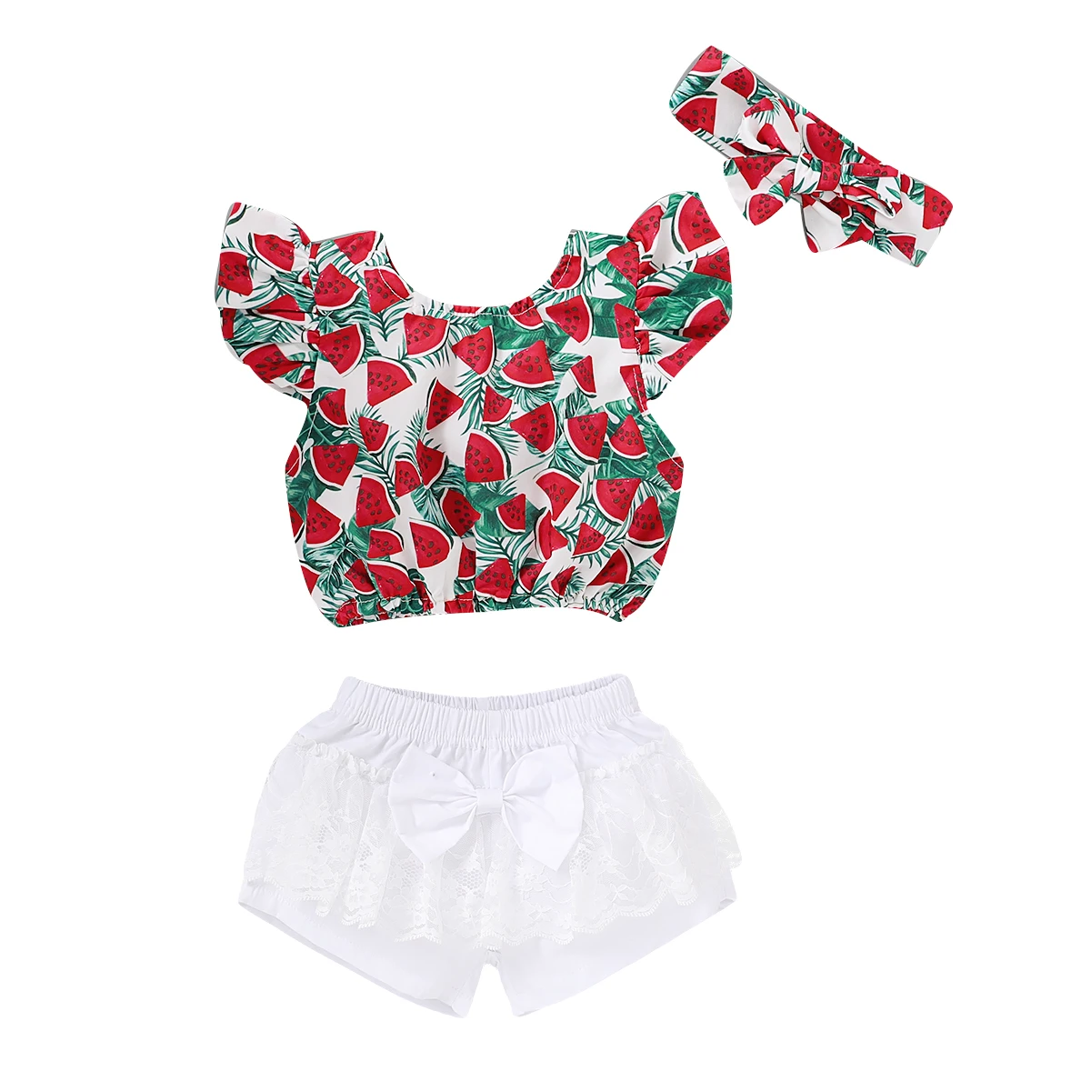 

2pcs Tollder Baby Girl Outfits Off Shoulder Vest T-shirt Tops Shorts Clothes Set