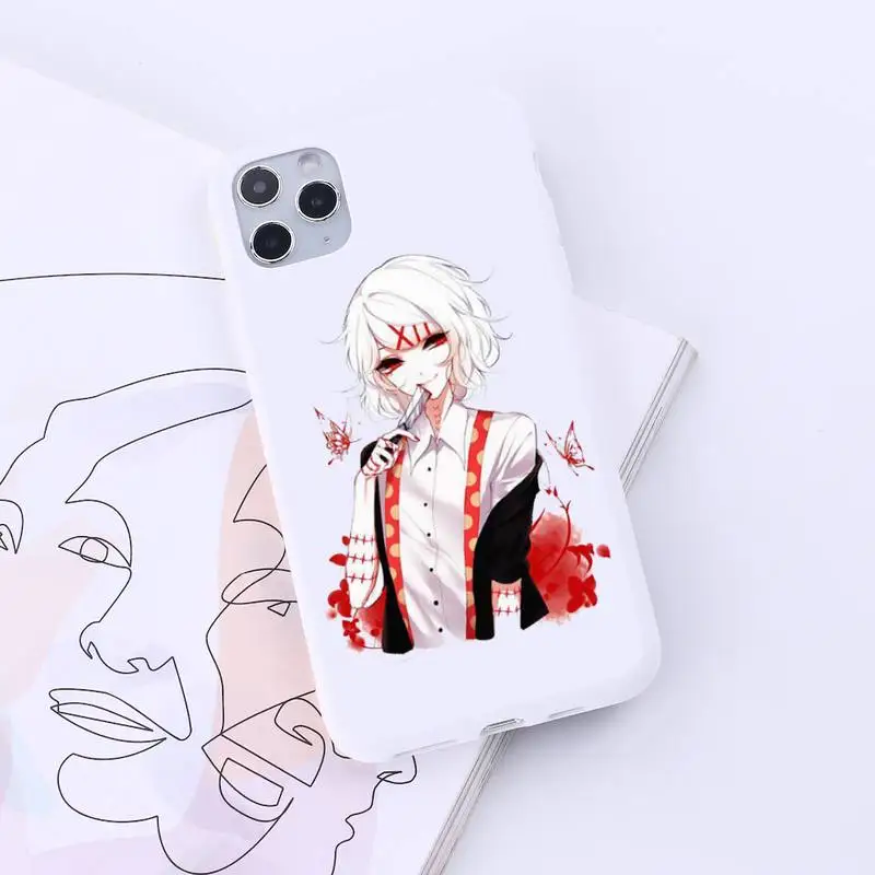 

anime JUUZOU SUZUYA Tokyo Ghouls Phone Case Candy Color for iPhone 6 7 8 11 12 s mini pro X XS XR MAX Plus