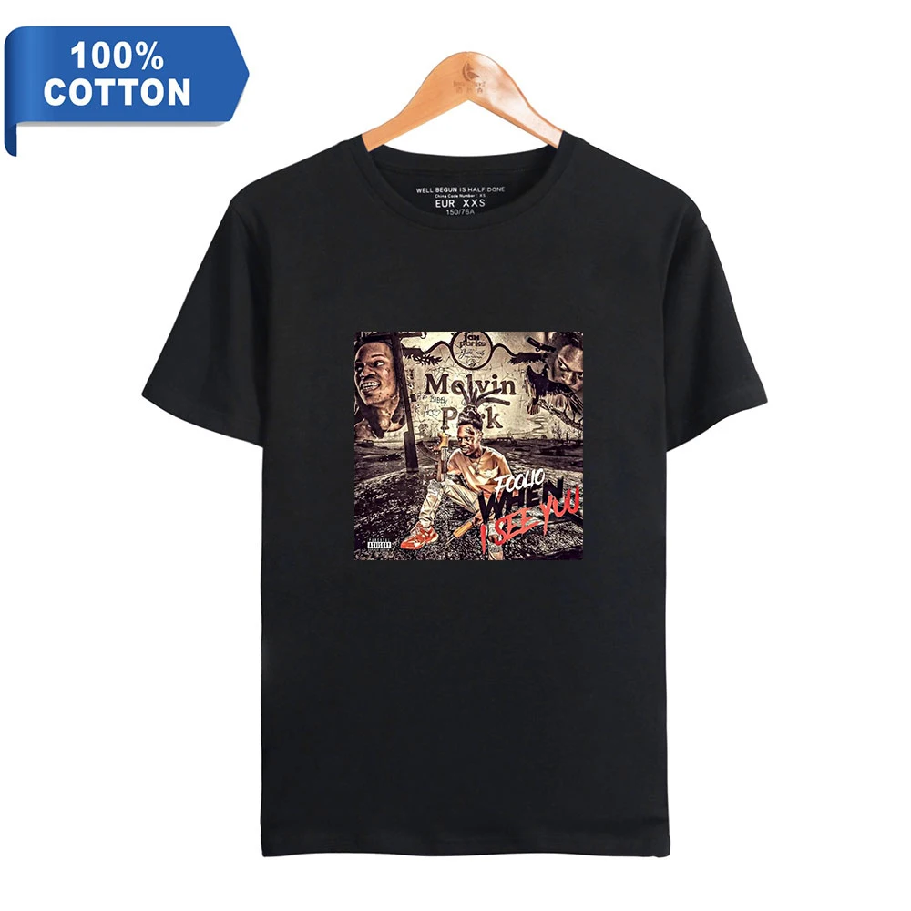

Foolio 100% Cotton T-shirt Men Summer Short Sleeve T shirt Hot Sale Casual Streetwear Tops