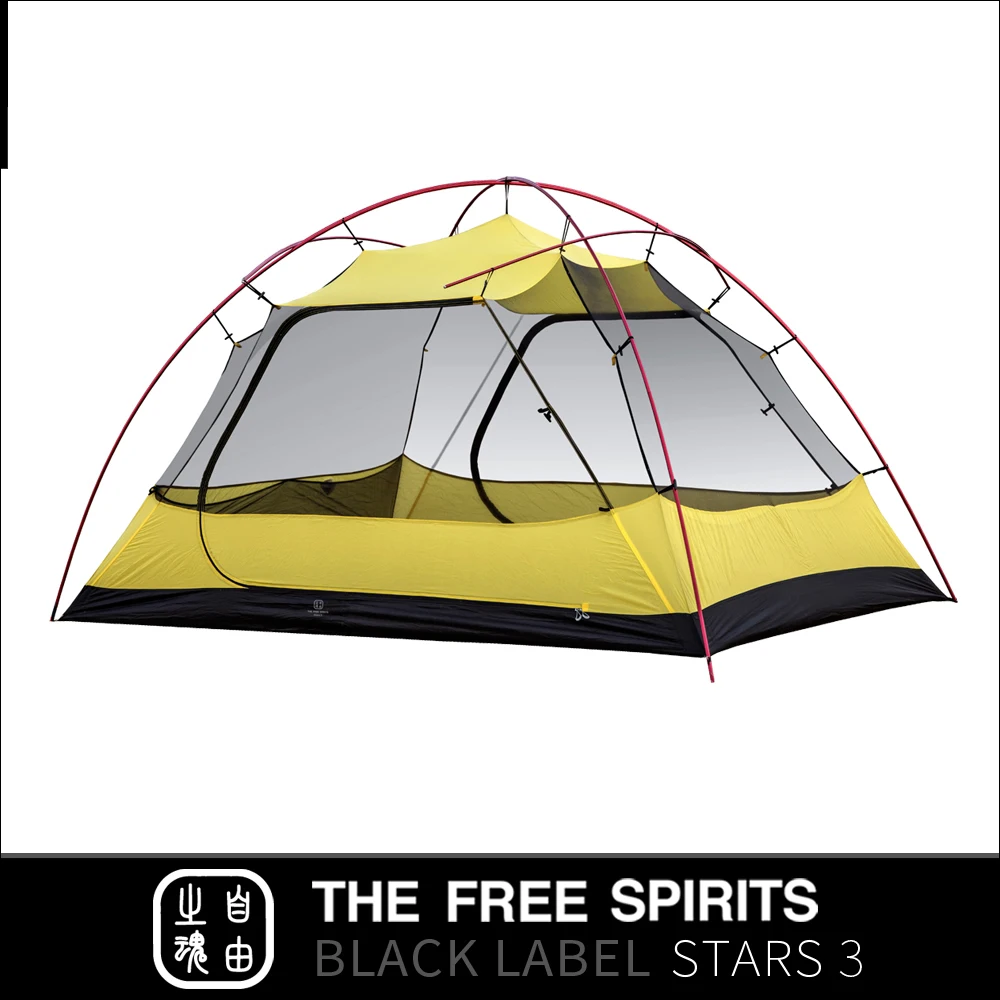 Палатка с силиконовым покрытием The Free Spirit TFS Stars 3 нейлоновая Ультралегкая местная