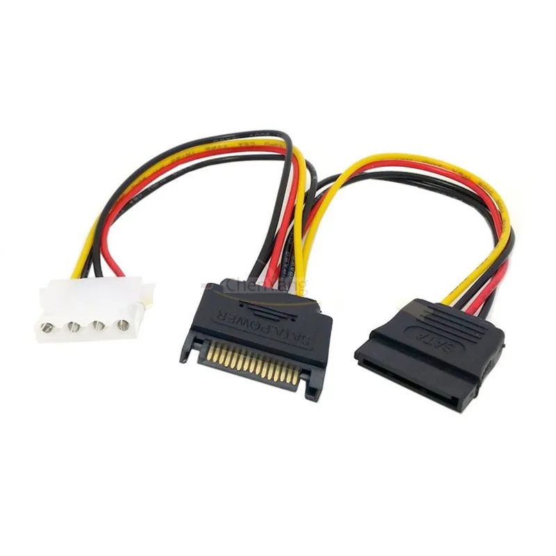 Кабель питания IDE Molex (папа)-15pin (мама) + 4-контактный кабель SATA | Компьютеры и офис