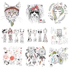 Термоклейкие нашивки для одежды, наклейки сделай сам с принтом кота, Симпатичные аппликации для одежды, текстильные виниловые полосы J