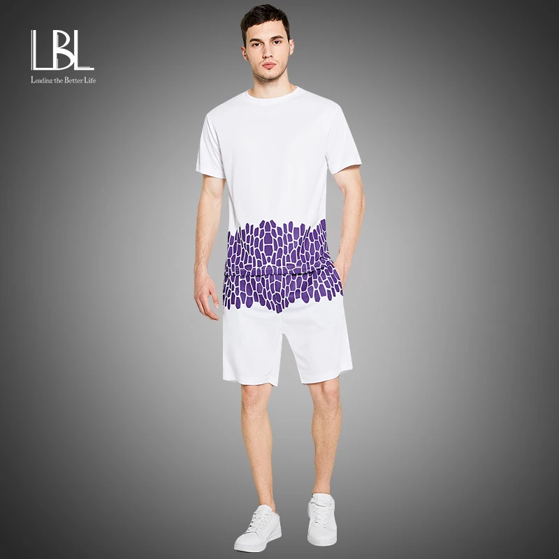 Костюм мужской короткий повседневный спортивная одежда модный топ с принтом