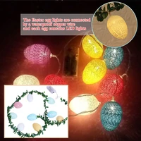 10 led crack egg garland string lights 2m easter fairy lighting strings for outdoor holiday wedding party indoor home decoration
