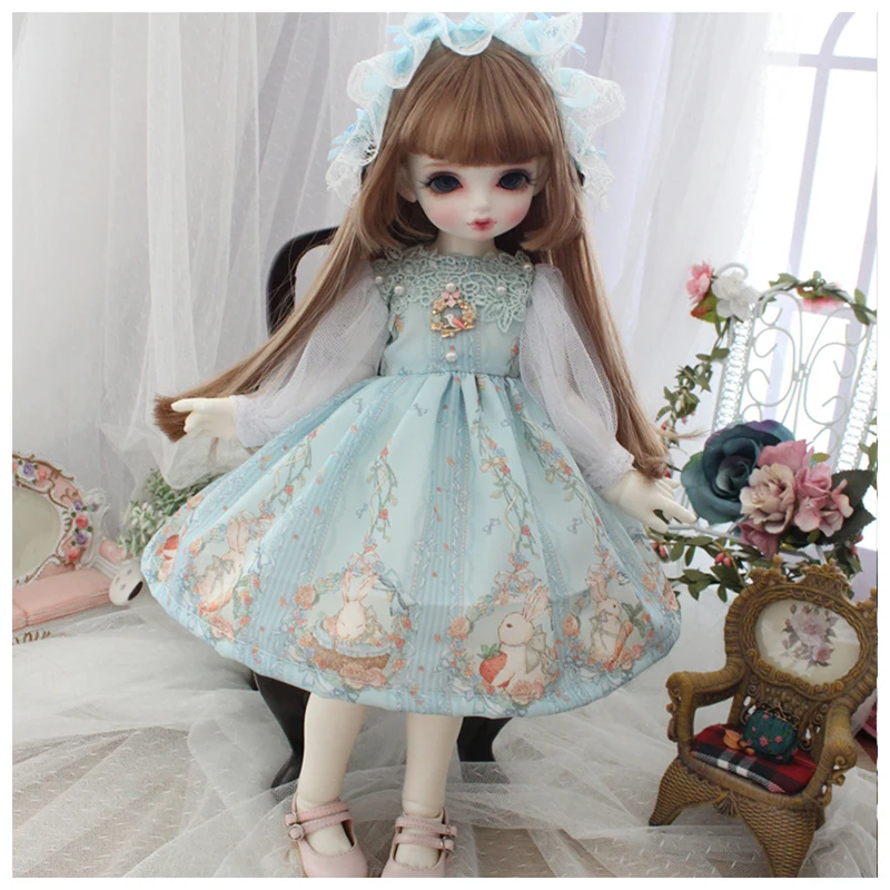 Платье для куклы 1/6 зеленое платье принцессы костюм + лента волос 1/4 BJD SD