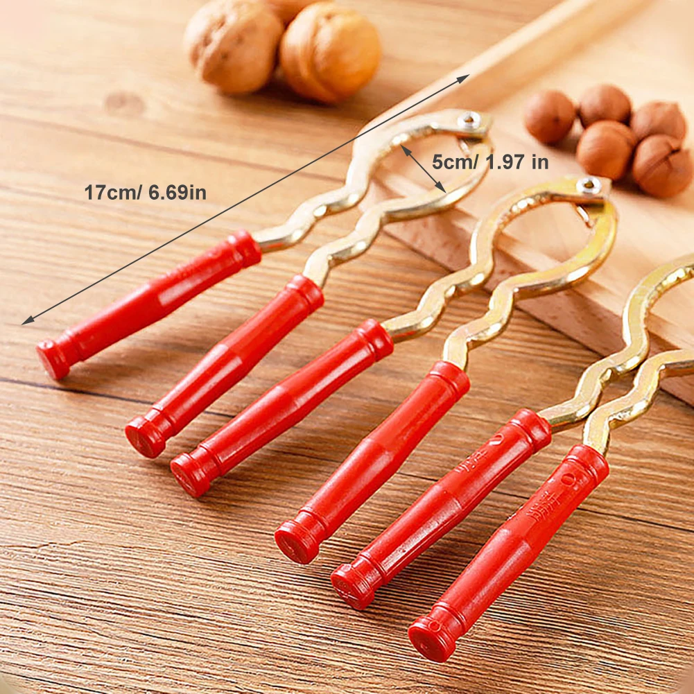 

3pcs Family Pack Iron Walnut Clip Labor-saving Nutcracker Sheller Reusable and Easy to Use