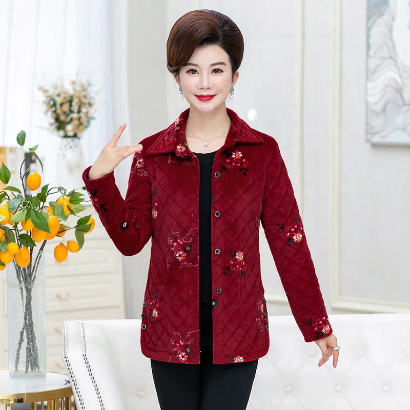 Куртка зимняя теплая бархатная стеганая куртка парки для женщин среднего