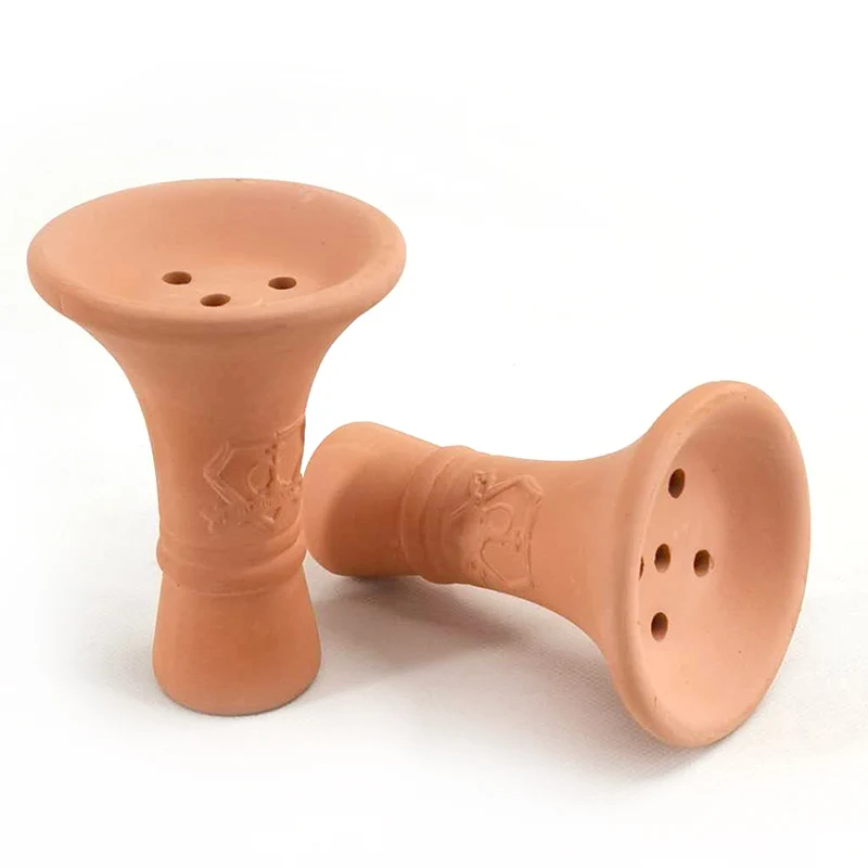 Hookah Bowl Red Clay Ceramic Shisha Pipe Nargile Tobacco Accessories With 1pc Grommet Drop Shipping Wholesale