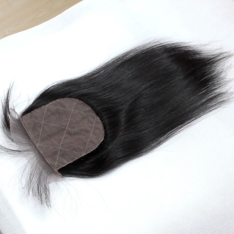 Прямые пряди из 100% бразильских человеческих волос 4 шт. на шелковой основе со