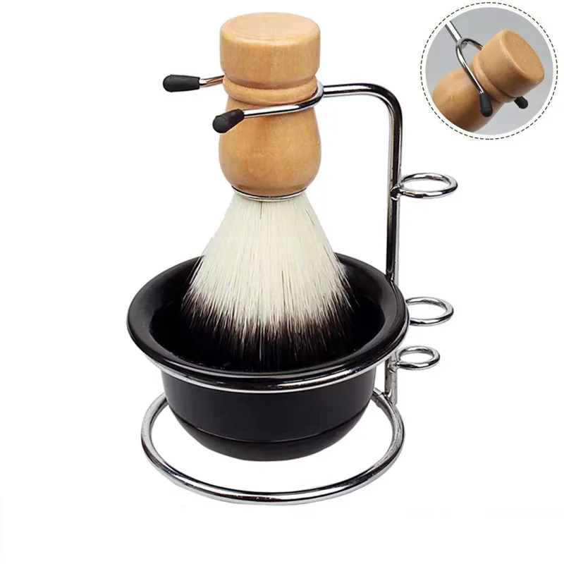 Прочная Мужская миска чашка для бритья из нержавеющей стали подставка посуды