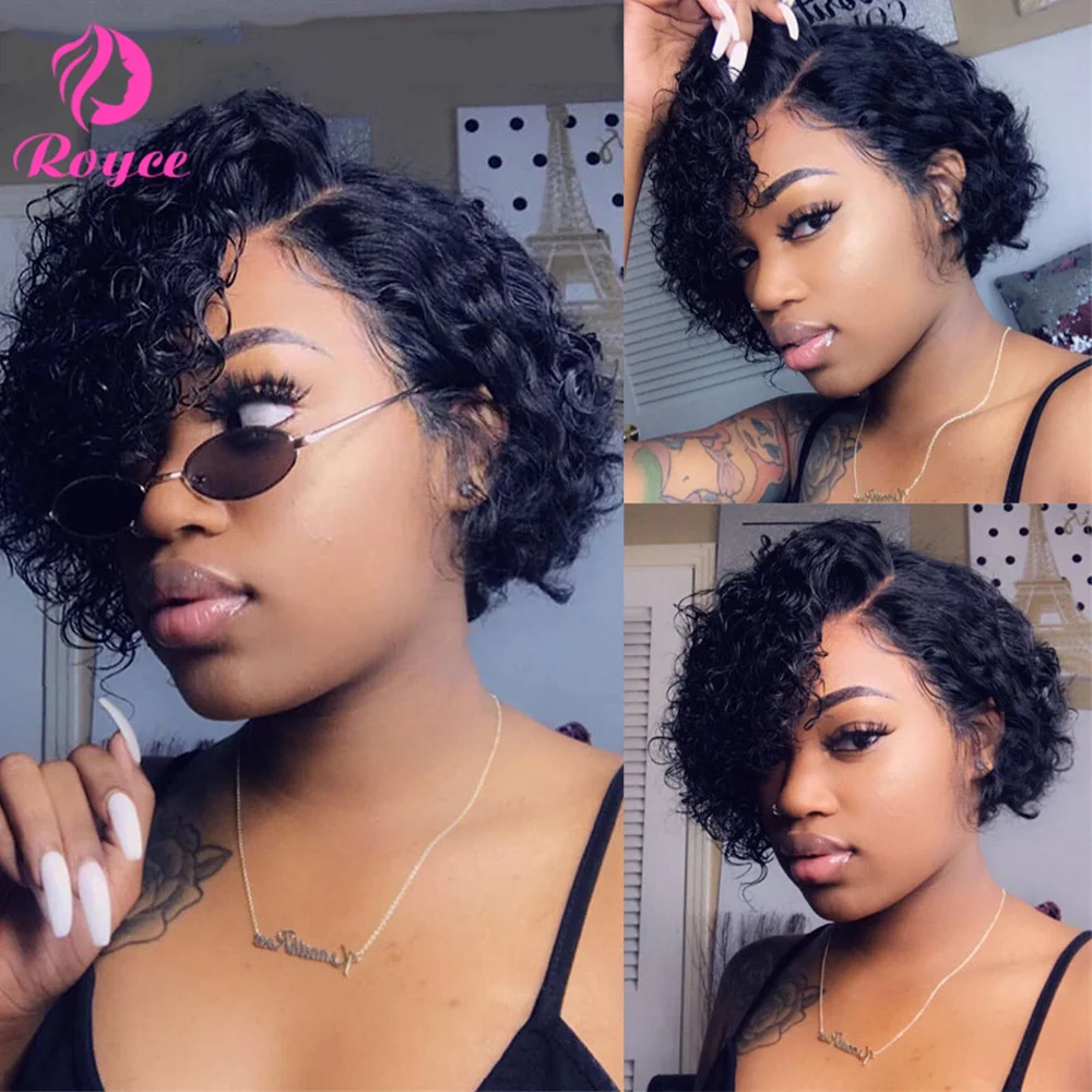 

Pixie Cut Wig Short Bob 13x6x1 Lace Front Human Hair Wigs For Black Women Brazilian T part Straight Bob Wigs Lace Front Wig Remy