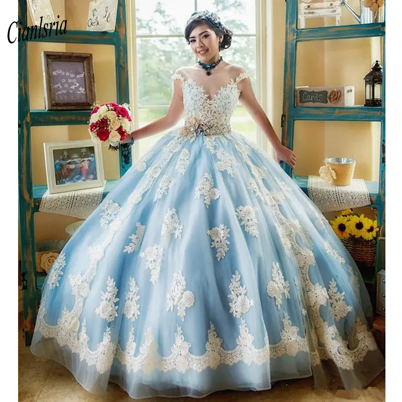 Новейший светильник бальное платье с синими рукавами крылышками бальные платья цветочной аппликацией