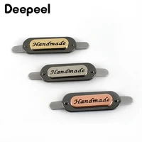 10pcs deepeel 35x12mm metal bag labels tag handmade handcraft decorative buckles for purse diy hardware sewing accessories bk113
