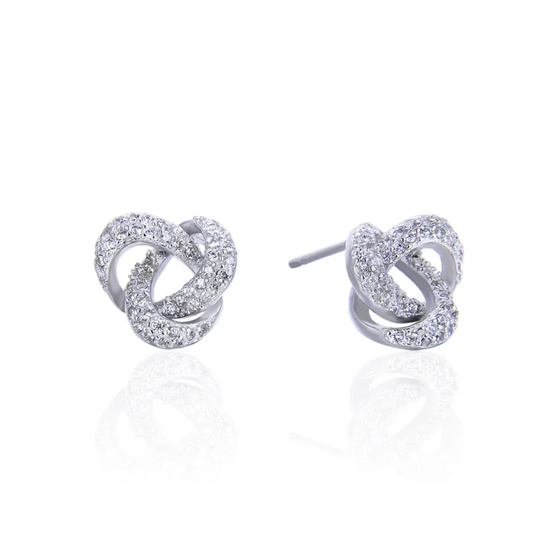 

Fashion S925 Sterling Silver Women Earrings Stud Female Wedding Engagement Ear Jewelry White Gold Gift for Girl CHDAR001864