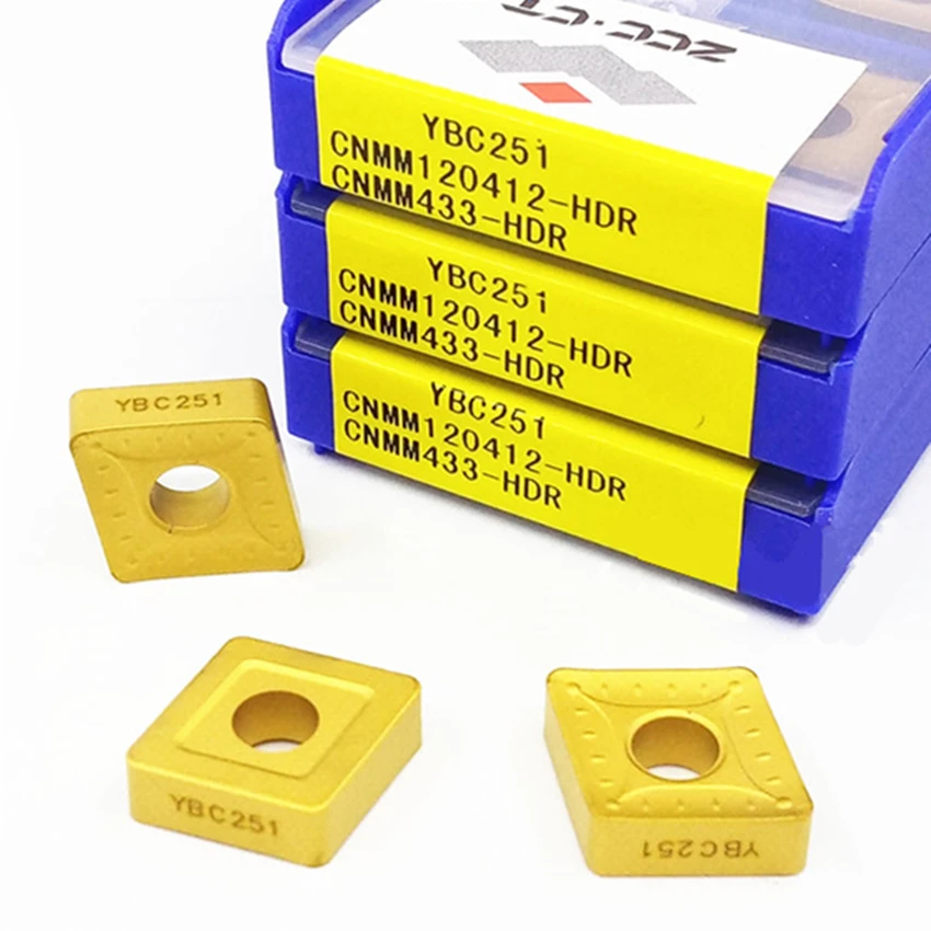 

ZCC.CT CNMM120408-HDR YBC251/CNMM120412-HDR YBC251/CNMM120408-HDR YBC252/CNMM120412-HDR YBC252 твердосплавные вставки с ЧПУ 10 шт./кор.
