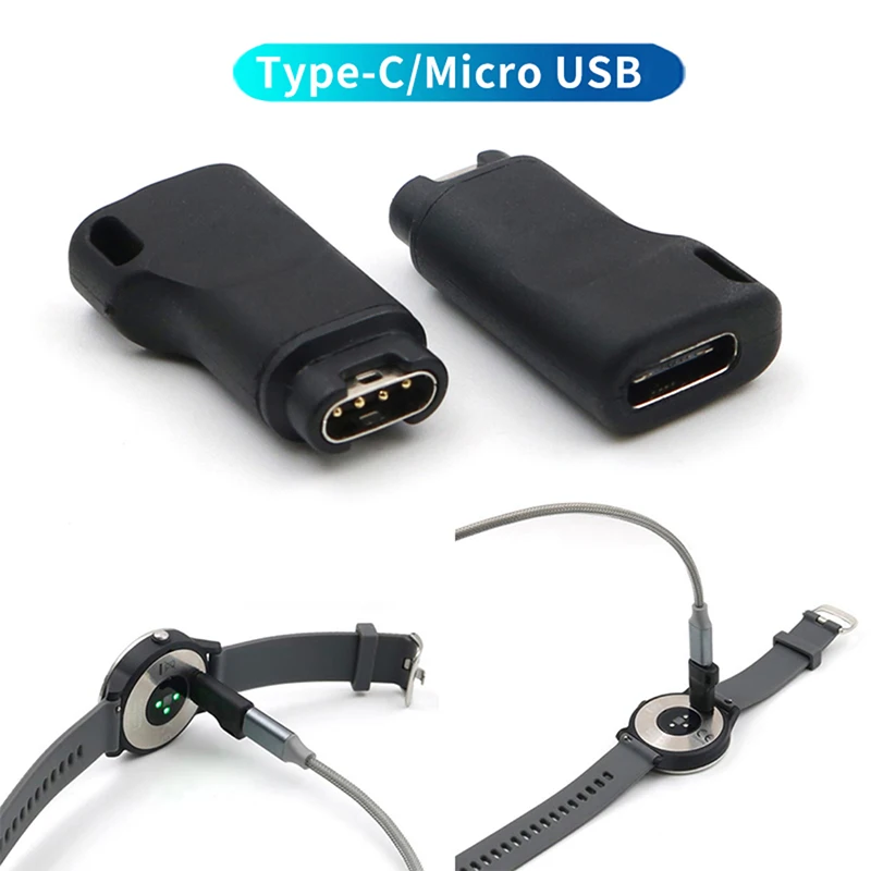 

Charging Adapter For Garmin Fenix 5/5S/5X/6 Forerunner 45/45S/245/245M/935 Smart Watch Micro Usb/TypeC Charge Converter