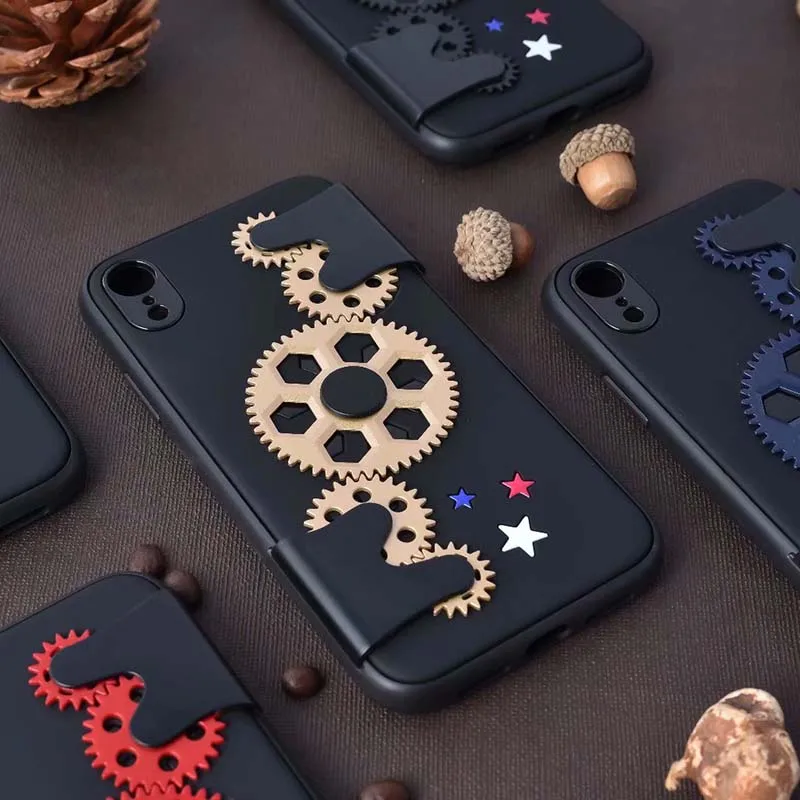 Крутой механический чехол для телефона с вращающейся шестерней iphone 2020 11Pro XSMAX XR 6S 7