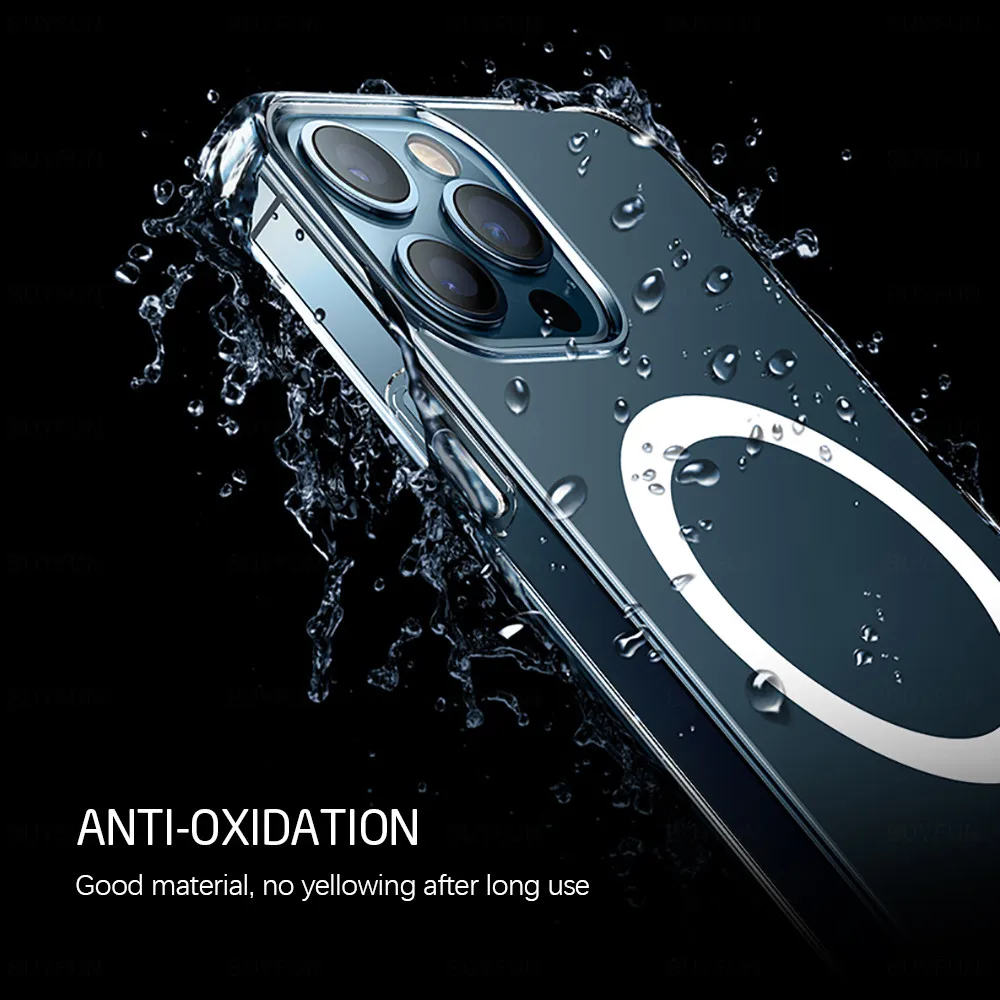 Прозрачный Магнитный противоударный силиконовый защитный чехол подходит для