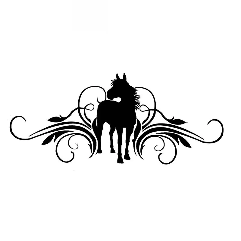 

Car Stickers Rolling and Horse PVC Fashion Car Stickers Decorative Door Shape Decals Waterproof Sunscreen Black/white,30cm*13cm