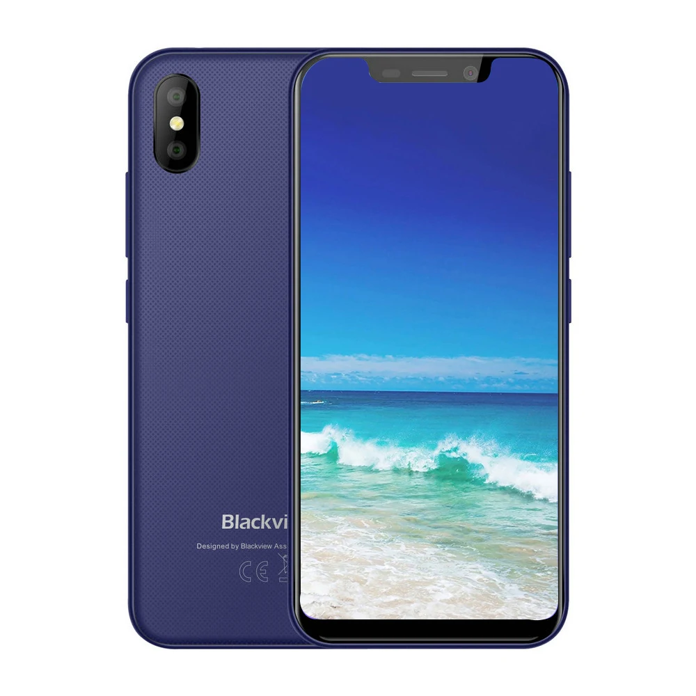 dark blue Blackview A30 5," смартфон ГБ 2 ГБ+ 16 Гб MTK6580A четырехъядерный 19:9 полный экран Android 8,1 Dual SIM Face ID мобильный телефон 3G - Цвет: dark blue