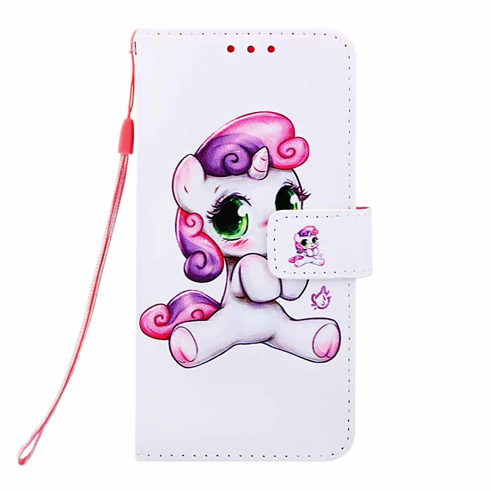 Playful Pony Мультфильм держатель для карт чехол-портмоне с держателем для карт и откидной крышкой чехол Coque для samsung Galaxy M10 M20 M30 A10 A20 A30 A40 A50 A70 S8 плюс A80 A90 с откидной крышкой - Цвет: Playful Pony