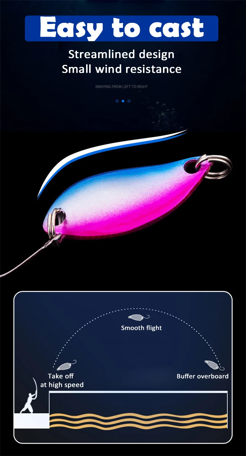 10pcs/Lot 2.5g Fishing Spoon Lure Sequin Swim Bait Isca Artificial Trout Lure Pesca Fishing Tackle Leurre Truite Spoons