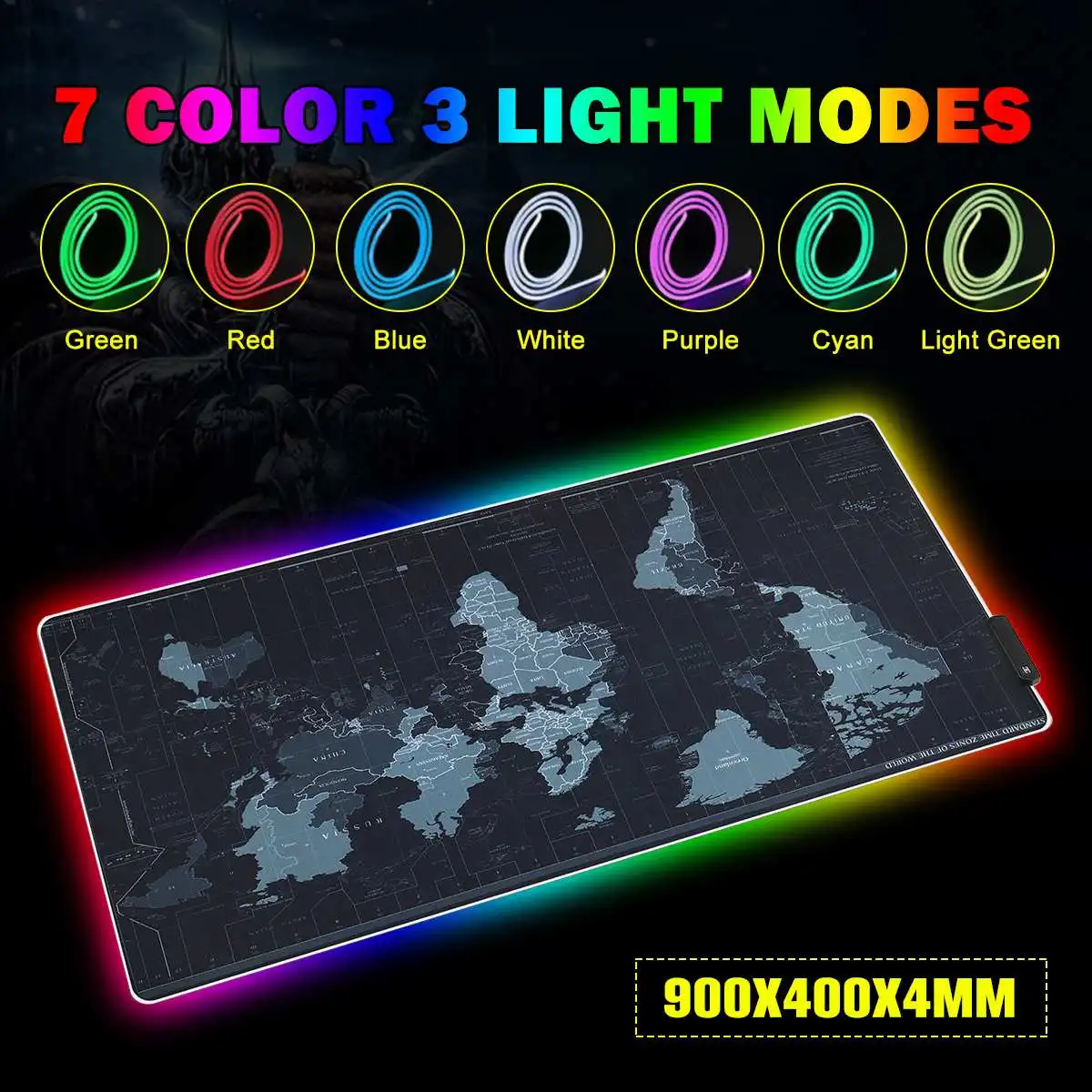 Игровой коврик для мыши со светодиодной подсветкой RGB подсветкой|Коврики мышей| |