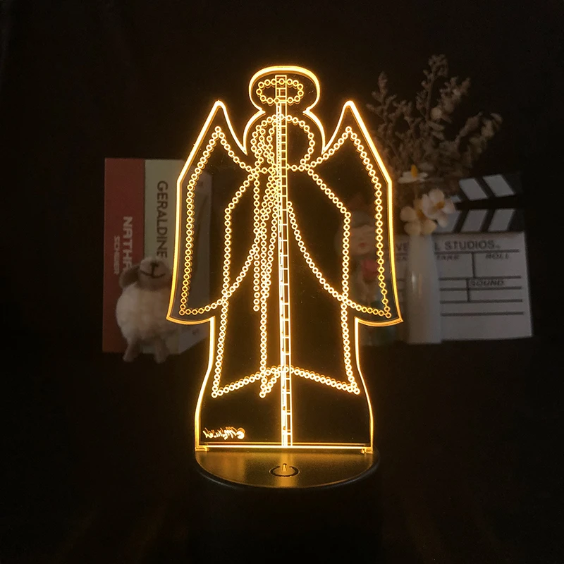 

3D Lamp El Angelito de Amparo Led Night Light for Bedroom Decoration Nightlight Kids Children Birthday Gift Atmosphere Lights