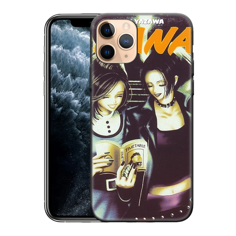 Nana Anime Case for Apple iPhone 11 13 Pro X XS Max XR X 7 8 6 6S Plus 5 5S SE 12 Mini Black Soft Phone Cover Silicone Tampa