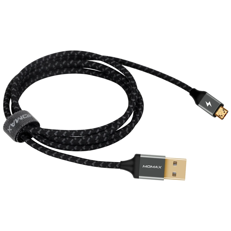 MOMAX DDM11 двусторонний Micro usb кабель для передачи данных TPE армирование является