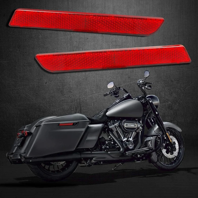 

Красный седельная сумка отражатель вставки крышки с защелкой для 1993-2013 Harley Touring модель FLT, FLHT, Road King, Street Glide и т. д