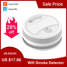 CPVan SM05W Smoke Detector WiFi Tuya Smart Life APP Control Smoke Sensor WiFi Alarm Detector Alarm Systems Security rookmelder
