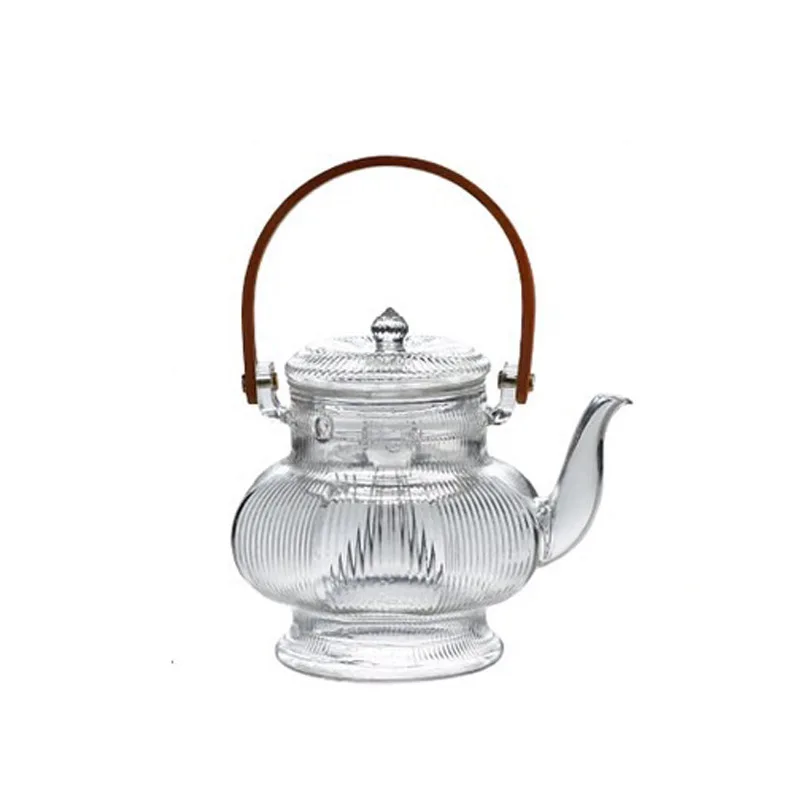 

Festive GD Steamed Tea Heat-Resistant Glass Pot Flat Glass White Tea Tea Cooker Large Household Teapot Gong Dao Bei Tea Infuser