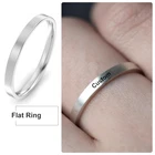 2 мм тонкое плоское кольцо для женщин серебряного цвета из нержавеющей стали Свадебные юбилейные Свадебные ювелирные изделия