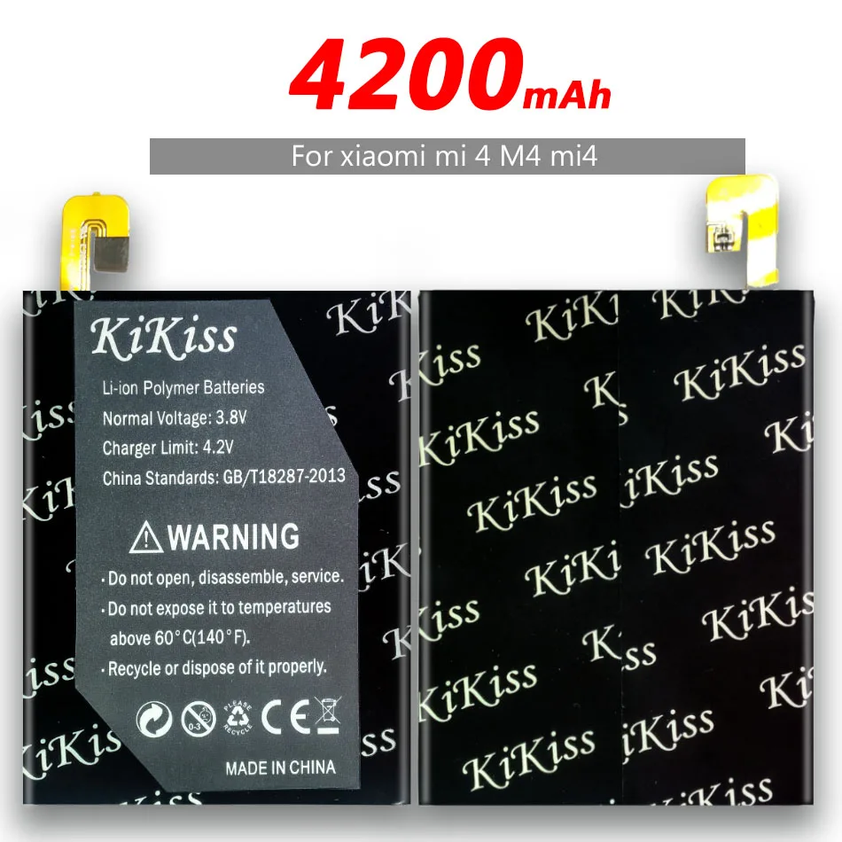 Бесплатный инструмент 4200 мА/ч BM32 Мобильный телефон батареи для Xiaomi Mi 4 M4 Mi4 16 Гб 64 BM