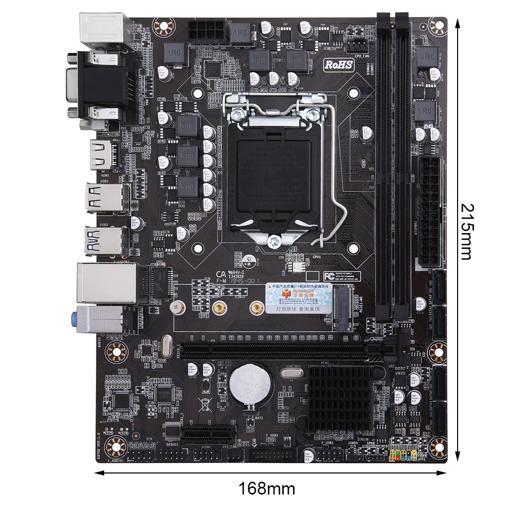 HUANANZHI Computer Motherboard M-ATX Dual Channels DRR4 32G USB 3.0 M.2 NVME Desktop Mainboard for LGA 1151 6/7/8/9 Series CPU