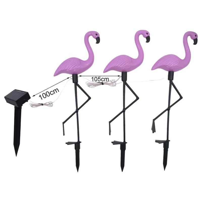 

Flamingo Solar Light LED Lawn Light Outdoor Garden Decoration Pole Solar Powered Street Lights for Patio Walkway Landscape Lamp