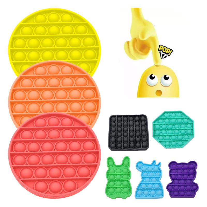 

2020Colorful Push Bubble Fidget Sensory Toy Adult Antistess Autism Special Needs Stress Reliever Toys for Chidren Christmas Gift