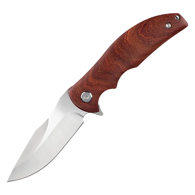 

OLOEY Tactical 60HRC with D2 Steel Fixed Blade Sandal Wood Handle Folding Knife Fishing Survival Hunting Outdoor EDC Tools