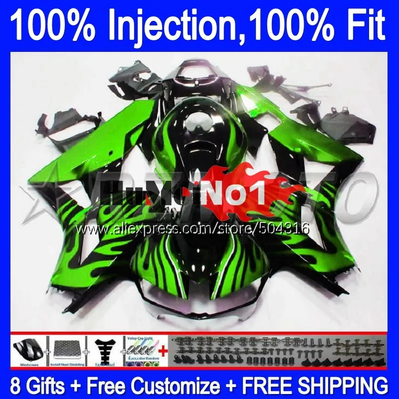 

Injection For HONDA CBR600RR CBR 600RR 600 RR green flames 2013 2014 2015 2016 2017 108MC.89 CBR600 RR F5 13 14 15 16 17 Fairing