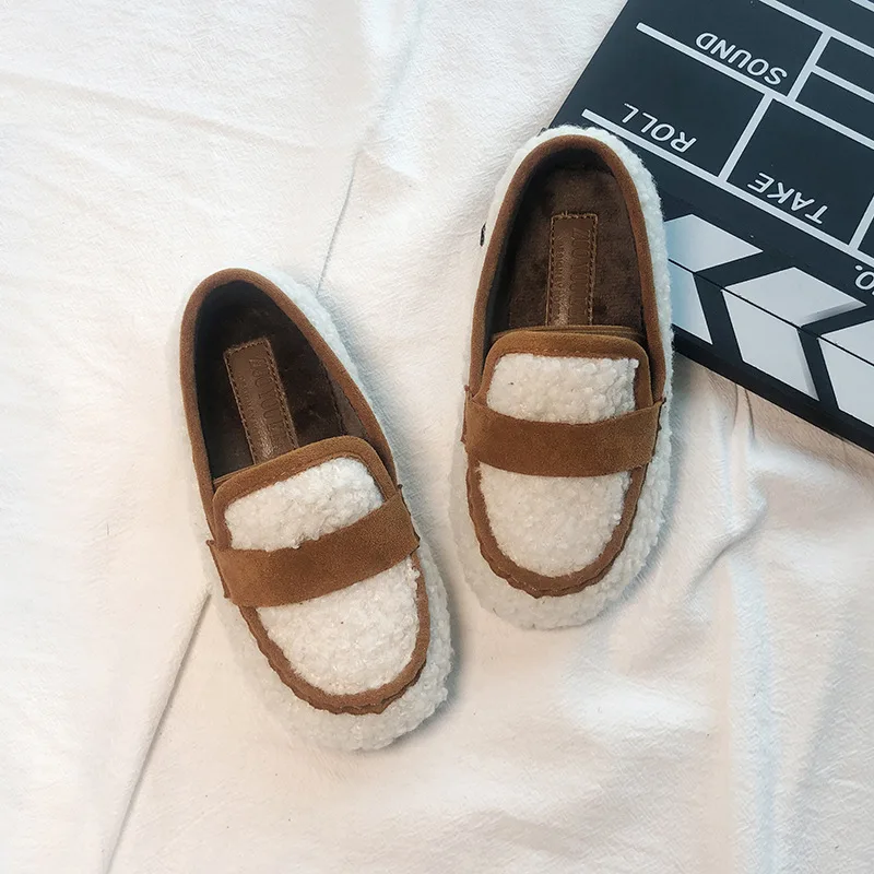 Новинка Зимняя детская обувь принцессы Черная теплая на плоской подошве для