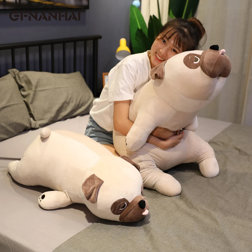 1 шт. 55-90 см милые мопса плюшевые игрушки мягкие кавайные животные собака подушка