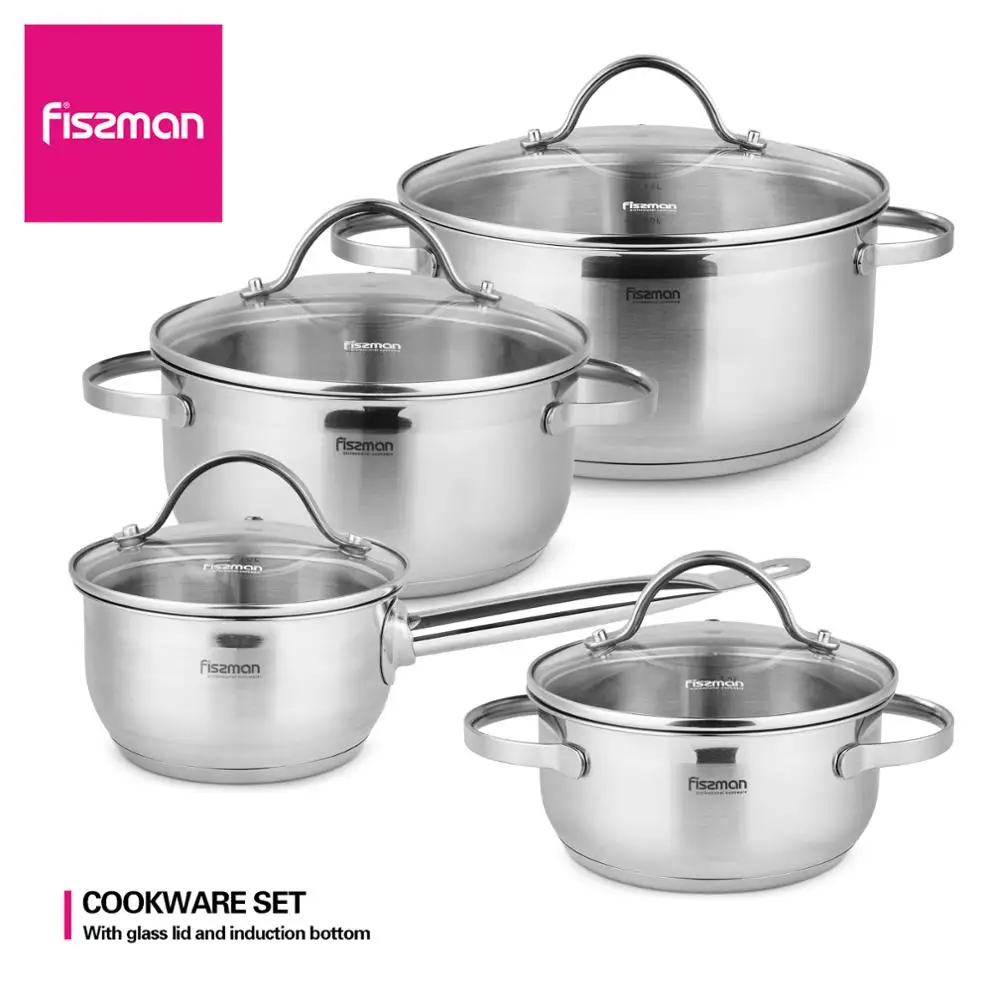 FISSMAN Gabriela серии наборы посуды с Нержавеющая сталь 1.5L Saucepan Casserole 3.0L Saucepot 5.1L