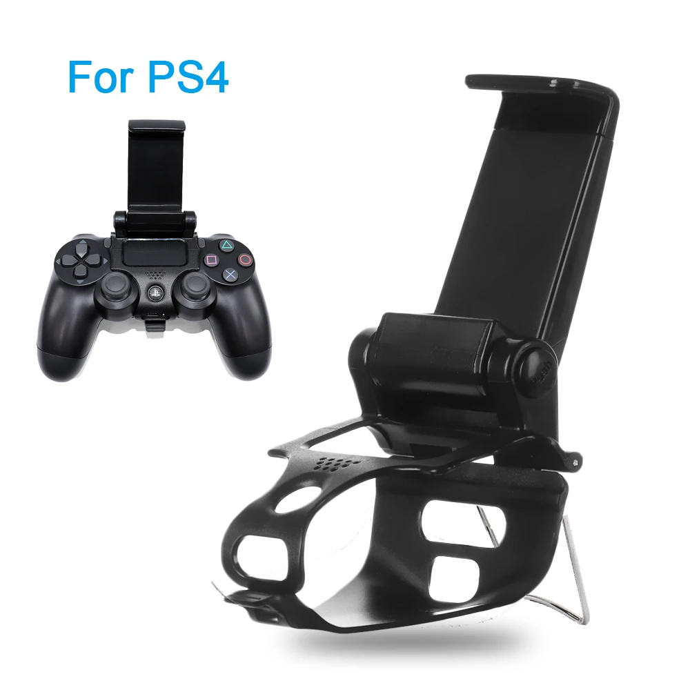 For PS4 Playstation 4 Adjustable Controller Smartphone Clip Gamepad Mount Stand Universal Handle Bracket Phone Holder Accessory |