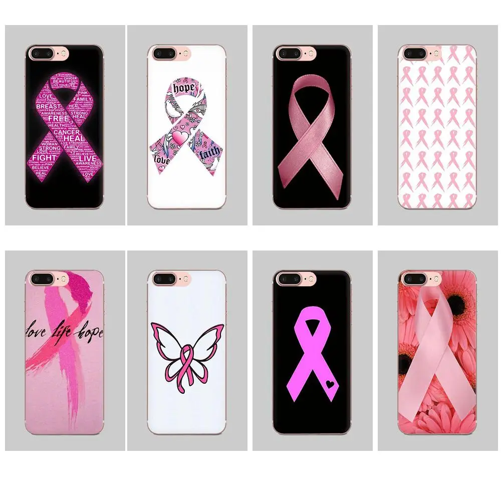 Розовые чехлы на заднюю панель для девочек с раком груди тонкие Чехлы Galaxy Grand A3 A5 A7