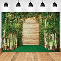 green leaves wood board wedding photocall backdrop vinyl marriage photography background for photo studio shoot photophone props