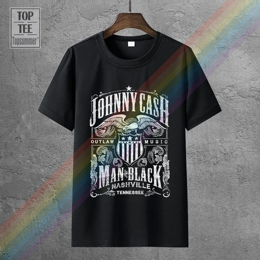 

Men T Shirt Outlaw Music Johnny Cash Funny T Shirt Novelty Tshirt Women